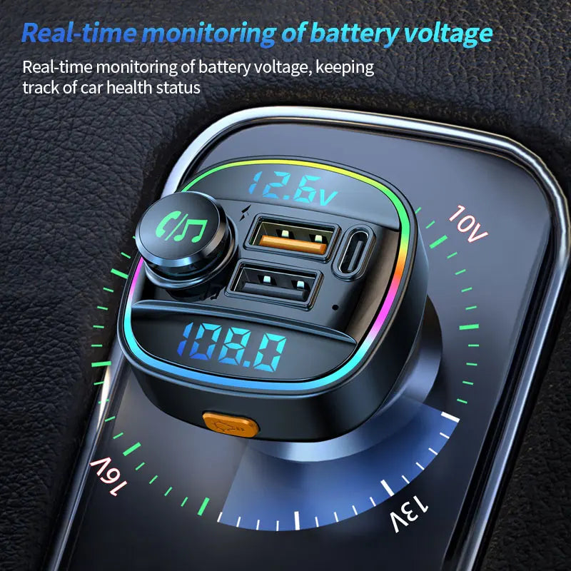 Bluetooth Transmitter Handsfre MP3 Player With Quick Charge Adapter for Car