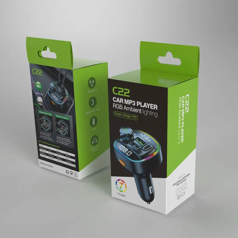 Bluetooth Transmitter Handsfre MP3 Player With Quick Charge Adapter for Car