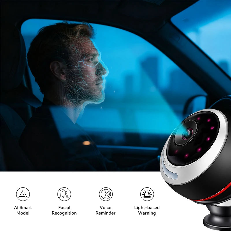 Driver Monitoring System Facial Recognition Fatigue Warning