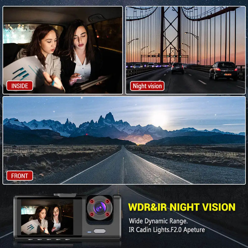 Dash Cam Night Vision Loop Recording