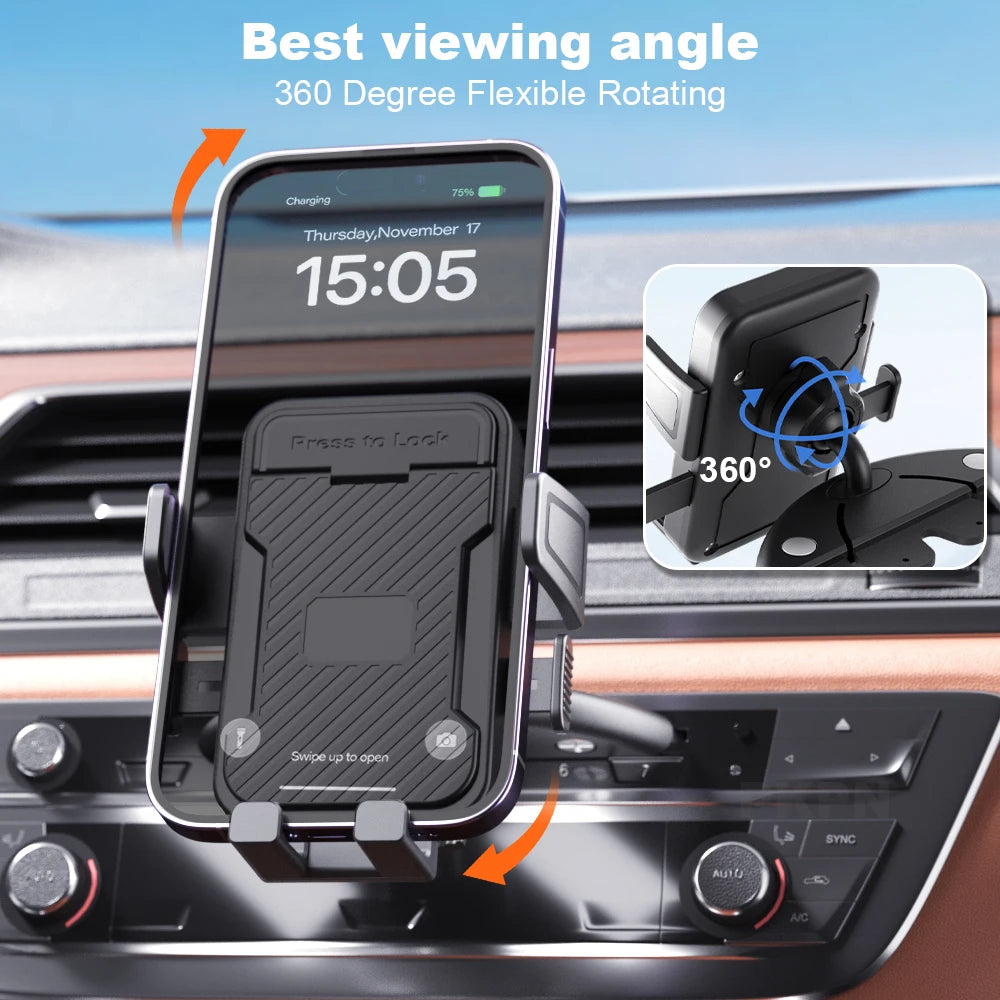 CD Slot Car Phone Mount Non Slip Grip